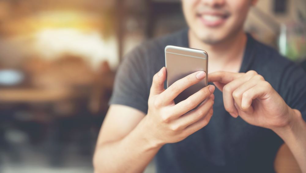 man on smartphone