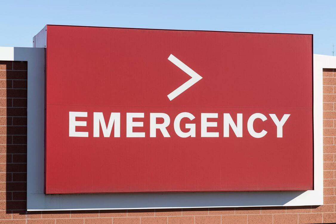 Señal de emergencia para hospital - símbolo de lesión catastrófica